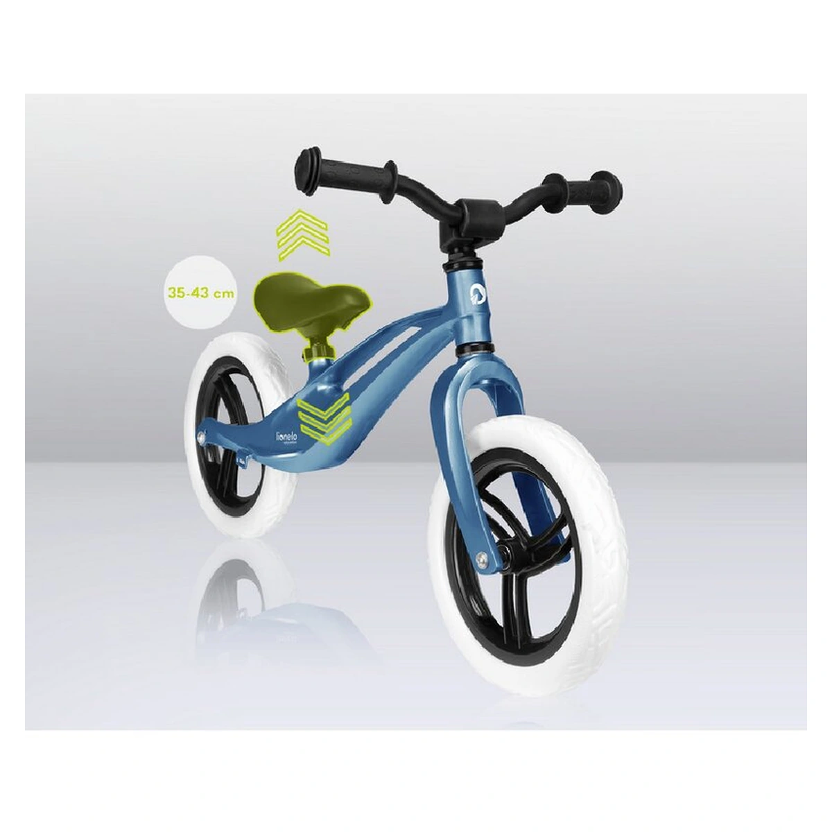 Lionelo - Bicicleta usoara Bart, Fara pedale, Cu cadru din magneziu, Cu ghidon si sa reglabile, Greutate 3 Kg, 12 inch, Conform cu standardul european de securitate EN71, Sky Blue [16]