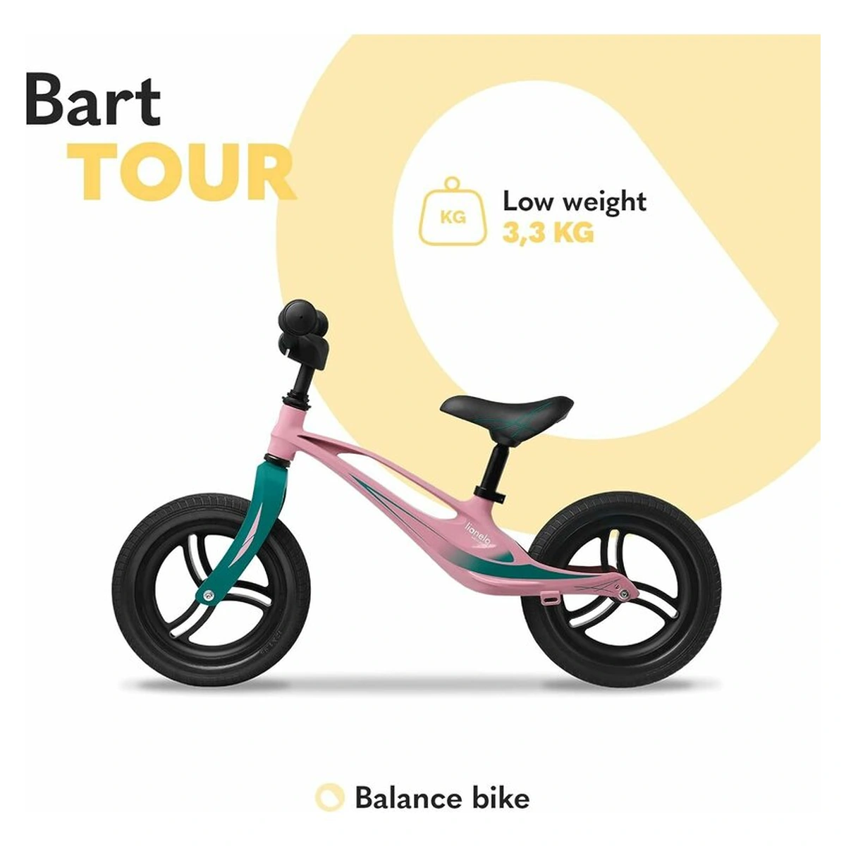 Bicicleta usoara Bart Tour, Fara pedale, Cu cadru din magneziu, Cu ghidon si sa reglabile, Greutate 3.8 Kg, 12 inch [17]