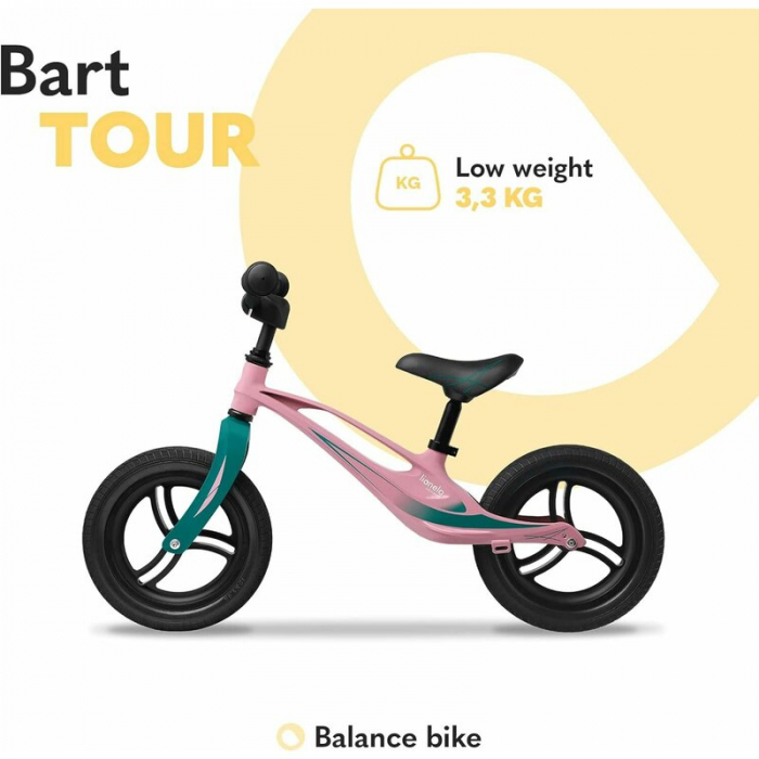 Bicicleta usoara Bart Tour, Fara pedale, Cu cadru din magneziu, Cu ghidon si sa reglabile, Greutate 3.8 Kg, 12 inch [10]
