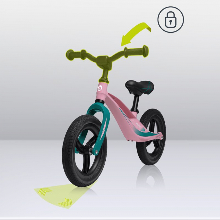 Bicicleta usoara Bart Tour, Fara pedale, Cu cadru din magneziu, Cu ghidon si sa reglabile, Greutate 3.8 Kg, 12 inch [6]