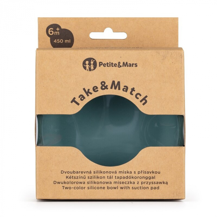 Bol Take&Match, Cu ventuza, Silicon, Fara BPA, 450 ml, 6 luni+ [4]