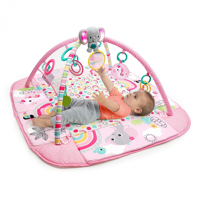 Salteluta de activitati 5 in 1 Gym & Ball Pit Rainbow Tropics [5]