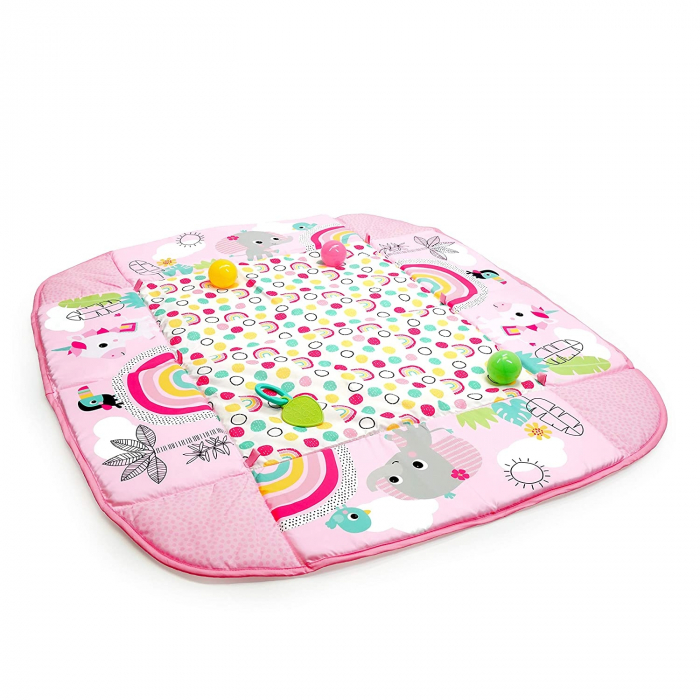 Salteluta de activitati 5 in 1 Gym & Ball Pit Rainbow Tropics [9]