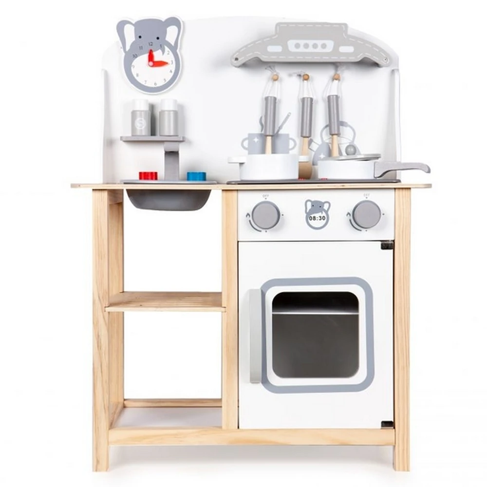 Bucatarie din lemn cu sunete + accesorii - Ecotoys [4]