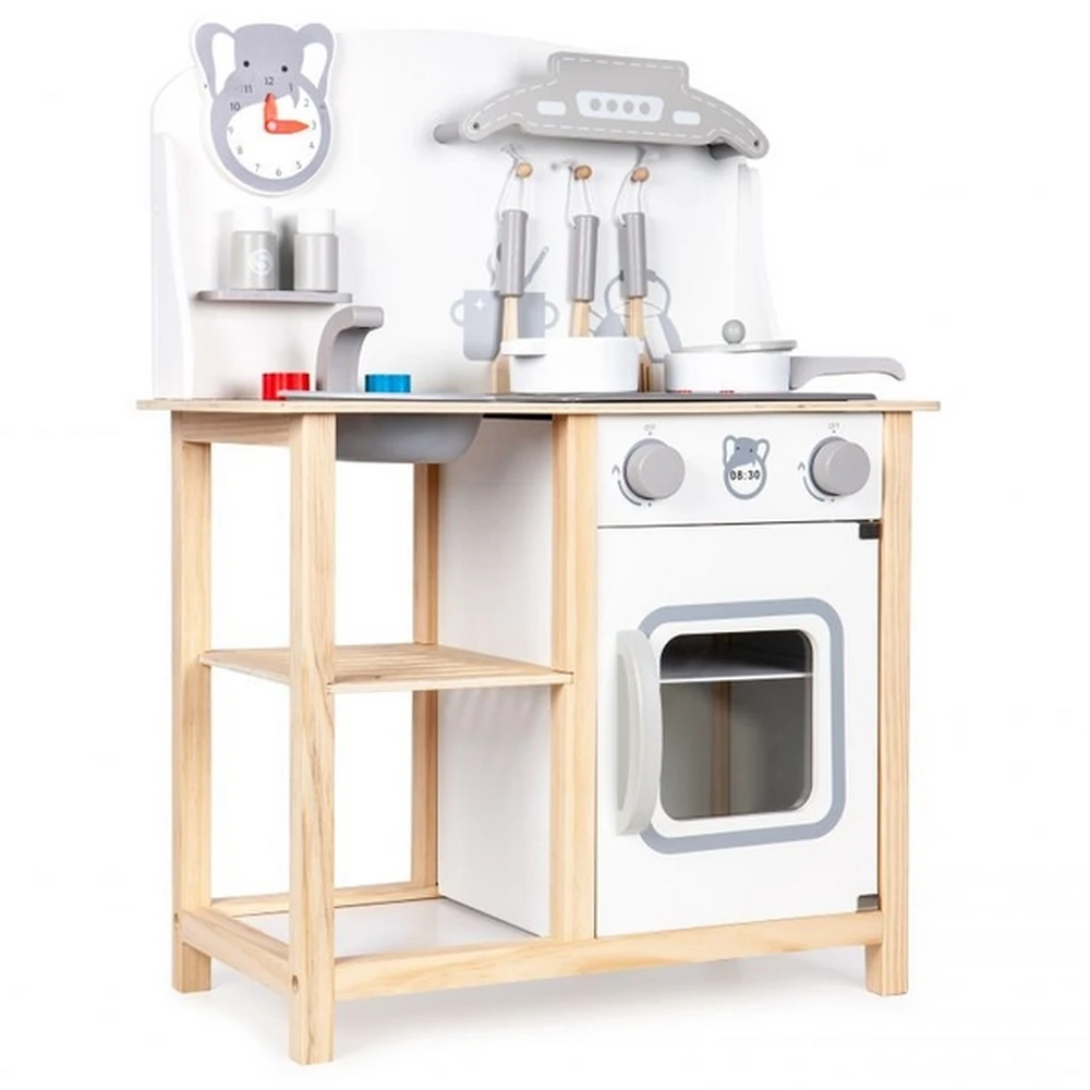 Bucatarie din lemn cu sunete + accesorii - Ecotoys [1]