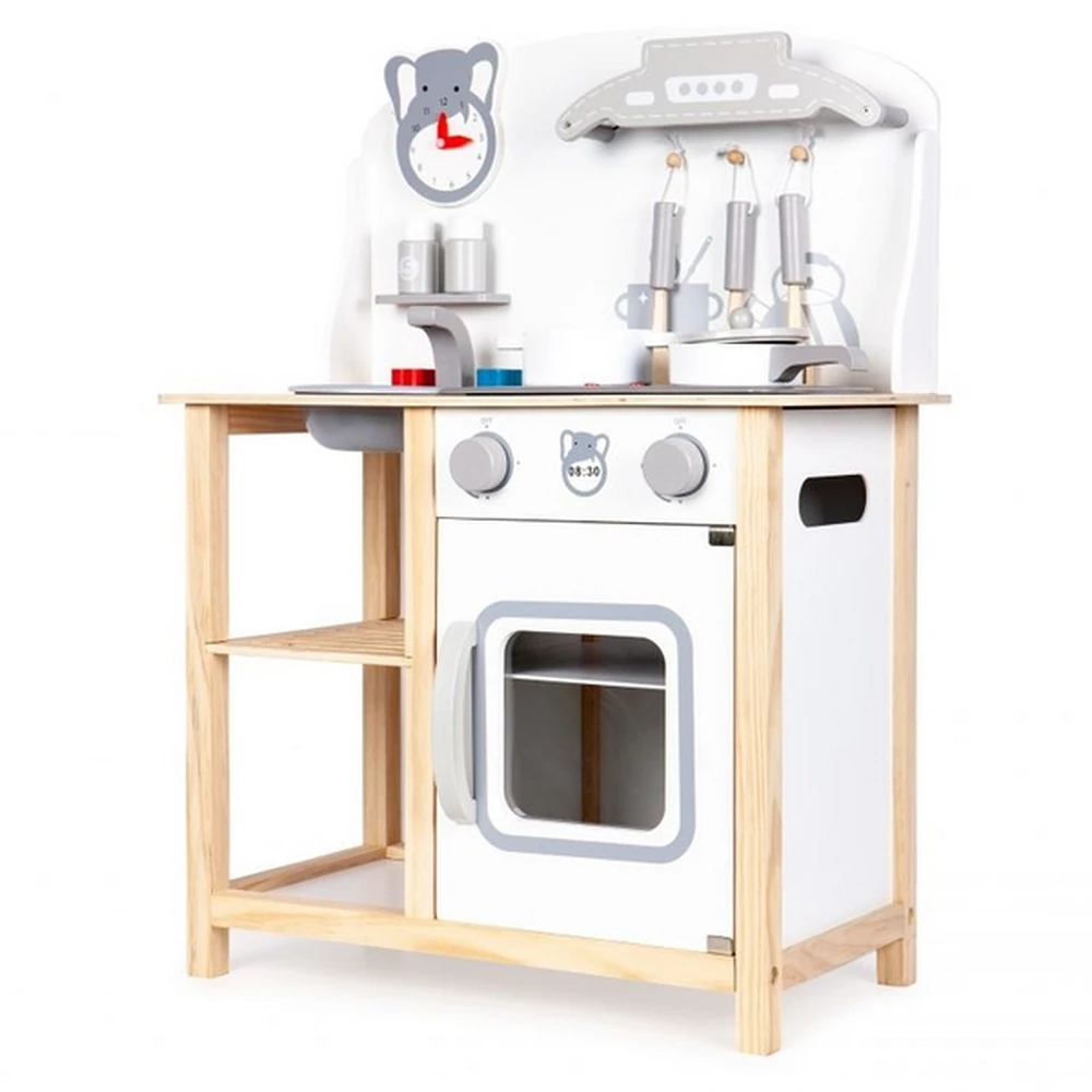 Bucatarie din lemn cu sunete + accesorii - Ecotoys [3]