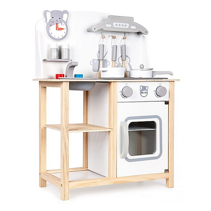 Bucatarie din lemn cu sunete + accesorii - Ecotoys [3]