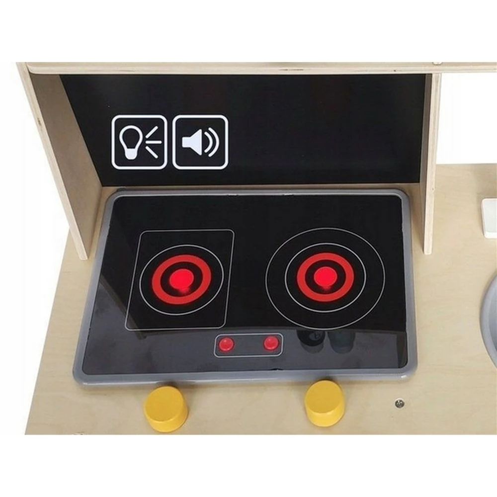 Bucatarie din lemn cu tabla pentru retete - Ecotoys [5]