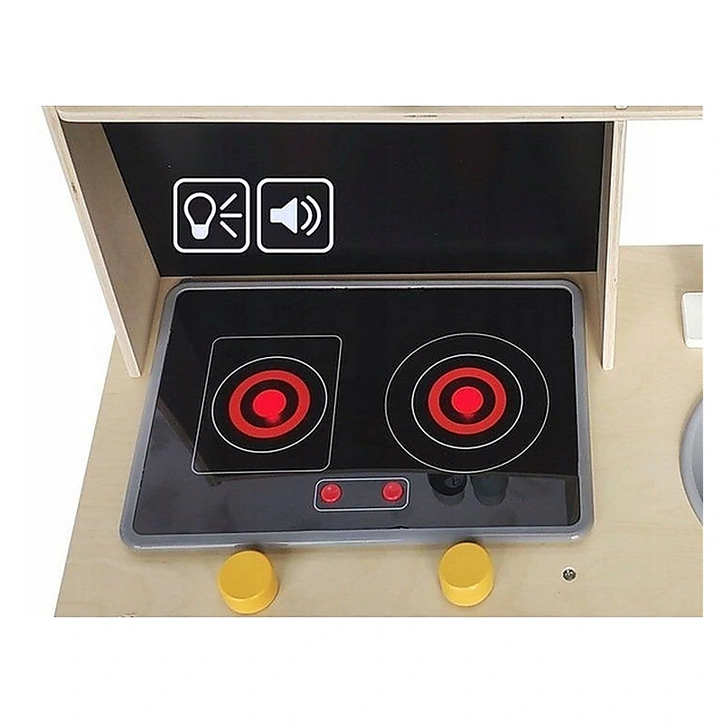 Bucatarie din lemn cu tabla pentru retete - Ecotoys [3]