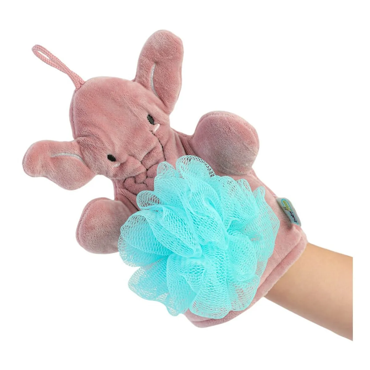 Buretel de baie tip manusa Elefantel Roz, BabyJem, 9x11 cm [2]