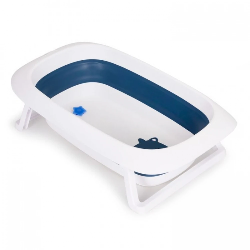 Cadita de baie pliabila cu dop de scurgere, Ecotoys - Albastru [3]
