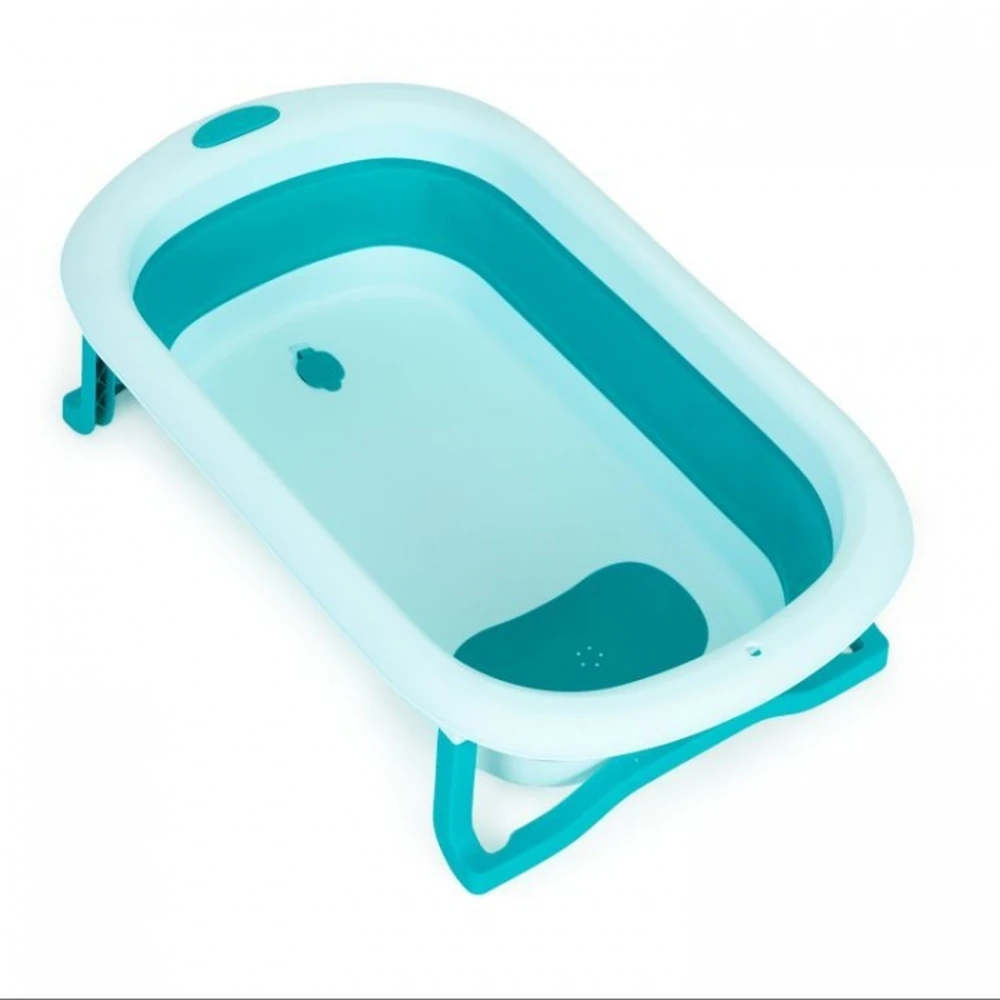 Cadita de baie pliabila cu dop de scurgere, Ecotoys - Albastru [3]