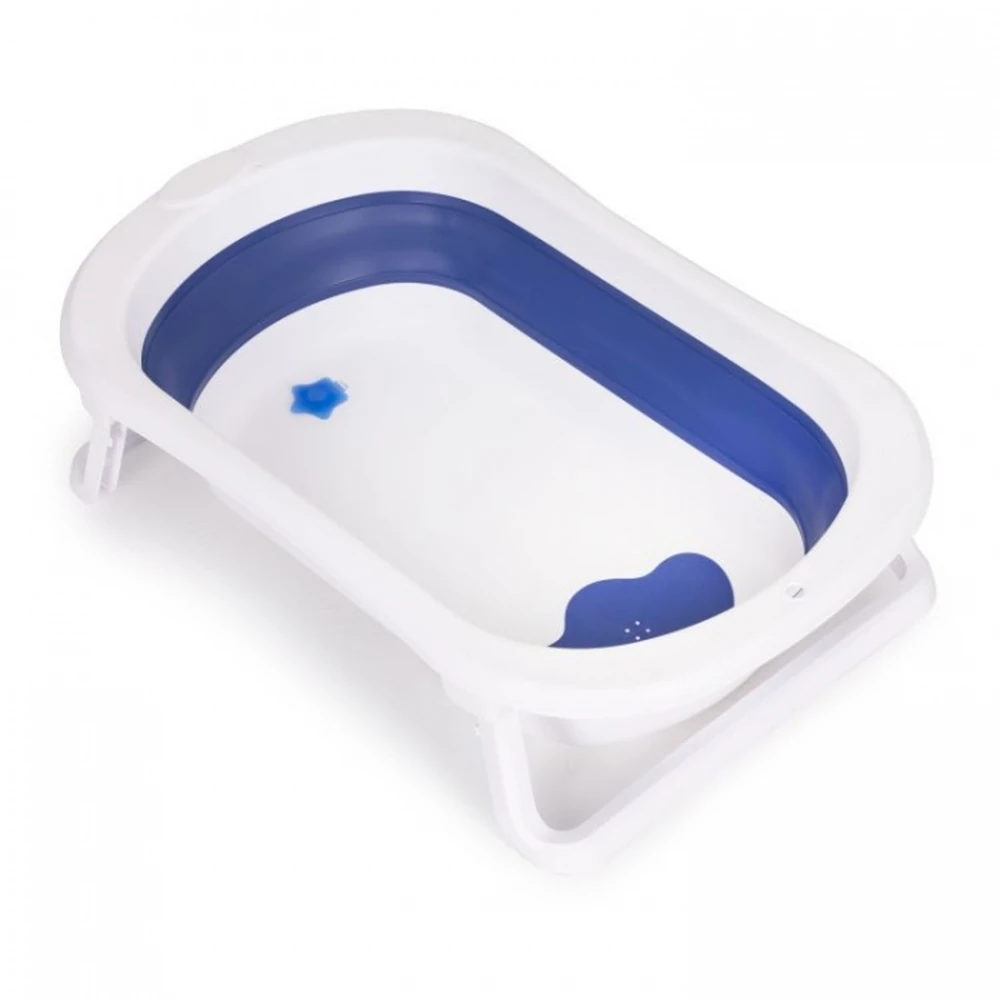 Cadita de baie pliabila cu dop de scurgere, Ecotoys - Albastru [3]