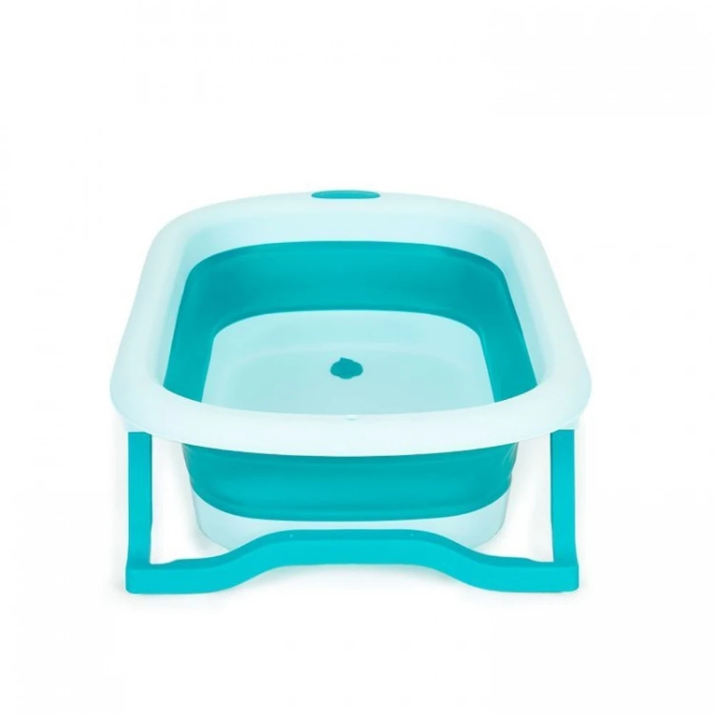 Cadita de baie pliabila cu dop de scurgere, Ecotoys - Albastru [4]