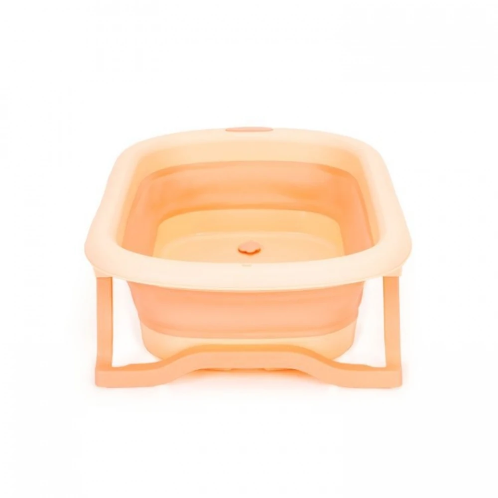 Cadita de baie pliabila cu dop de scurgere, Ecotoys - Roz [5]