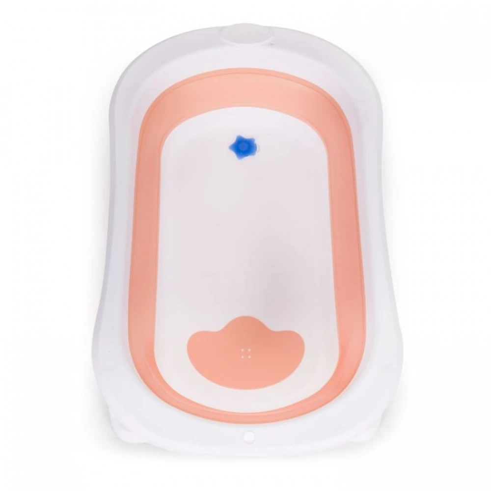 Cadita de baie pliabila cu dop de scurgere, Ecotoys - Roz [4]