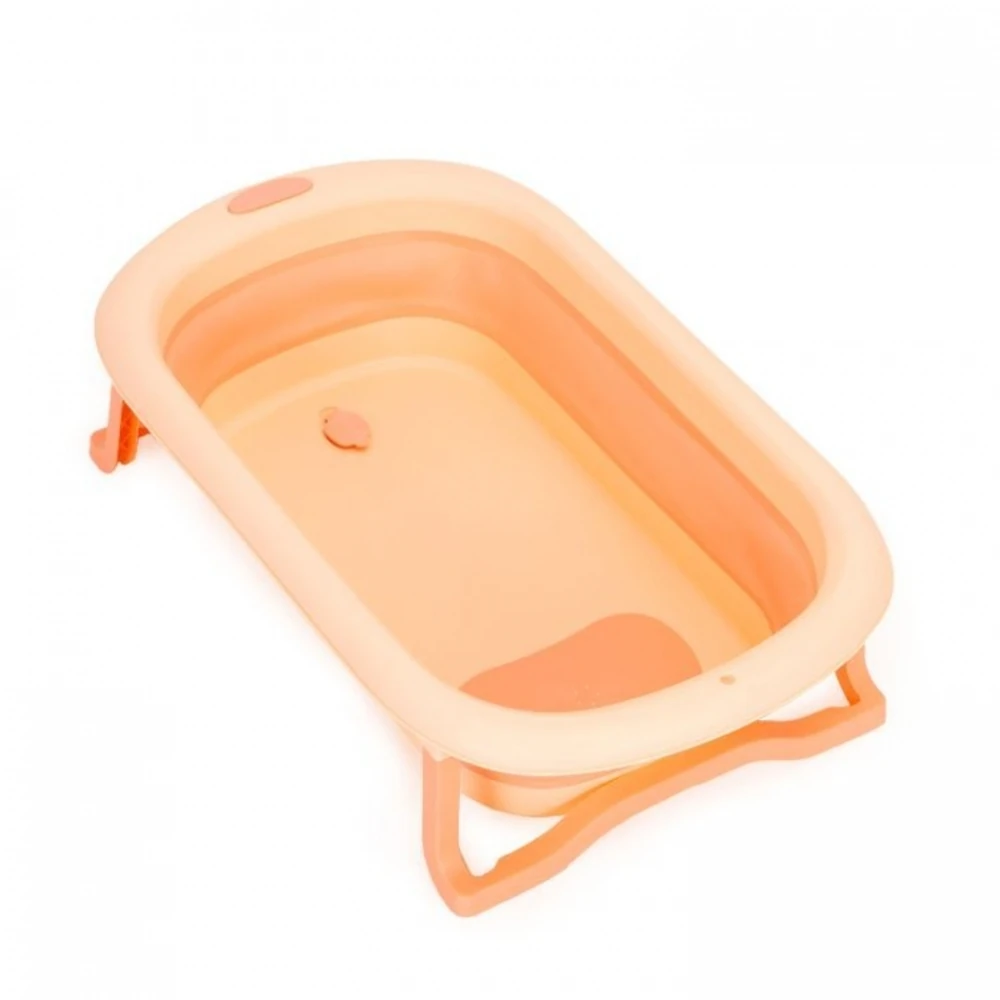 Cadita de baie pliabila cu dop de scurgere, Ecotoys - Roz [3]