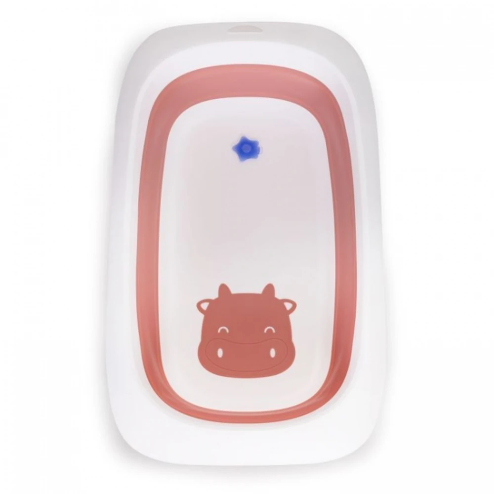 Cadita de baie pliabila cu dop de scurgere, Ecotoys - Roz [4]