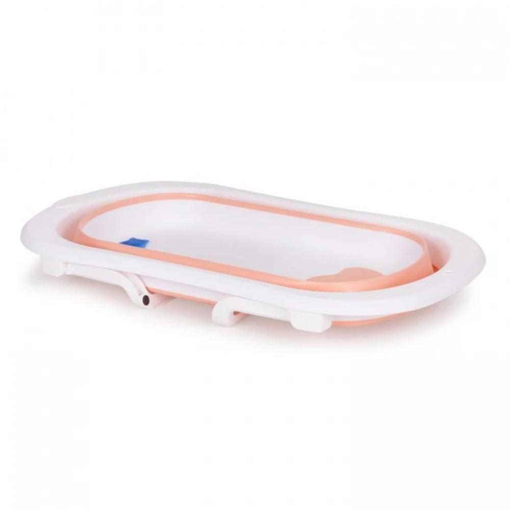 Cadita de baie pliabila cu dop de scurgere, Ecotoys - Roz [6]