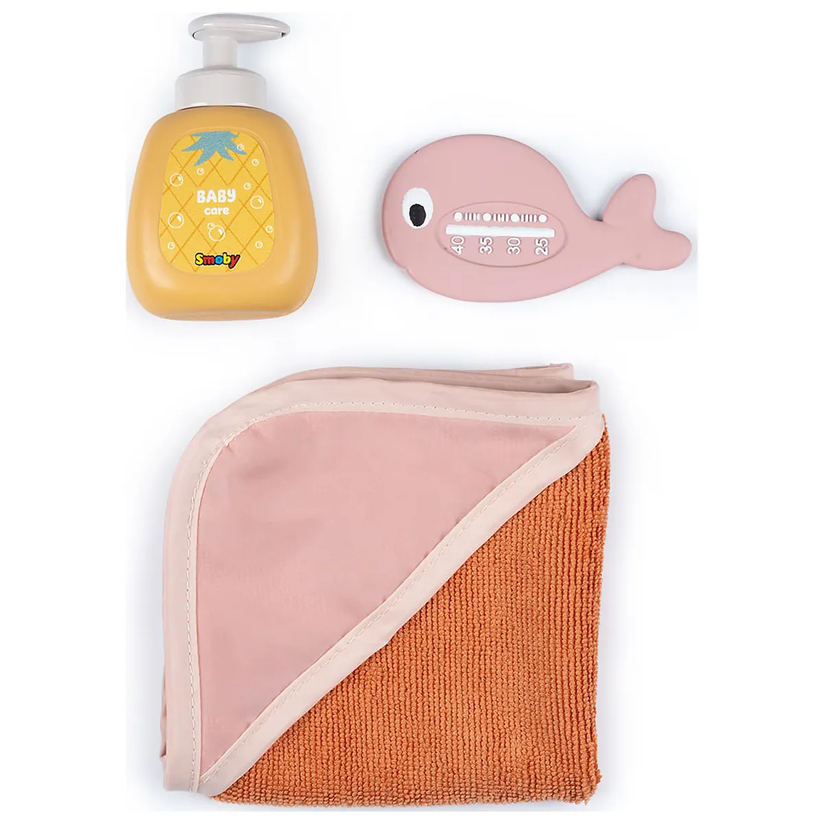 Cadita pentru papusa Smoby Baby Nurse Balneo Bath roz cu 3 accesorii [3]