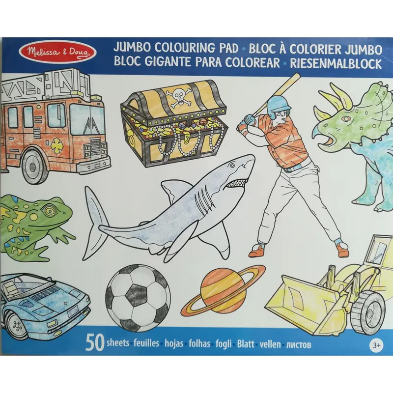 Caiet jumbo cu desene pentru colorat Melissa and Doug Albastru [2]