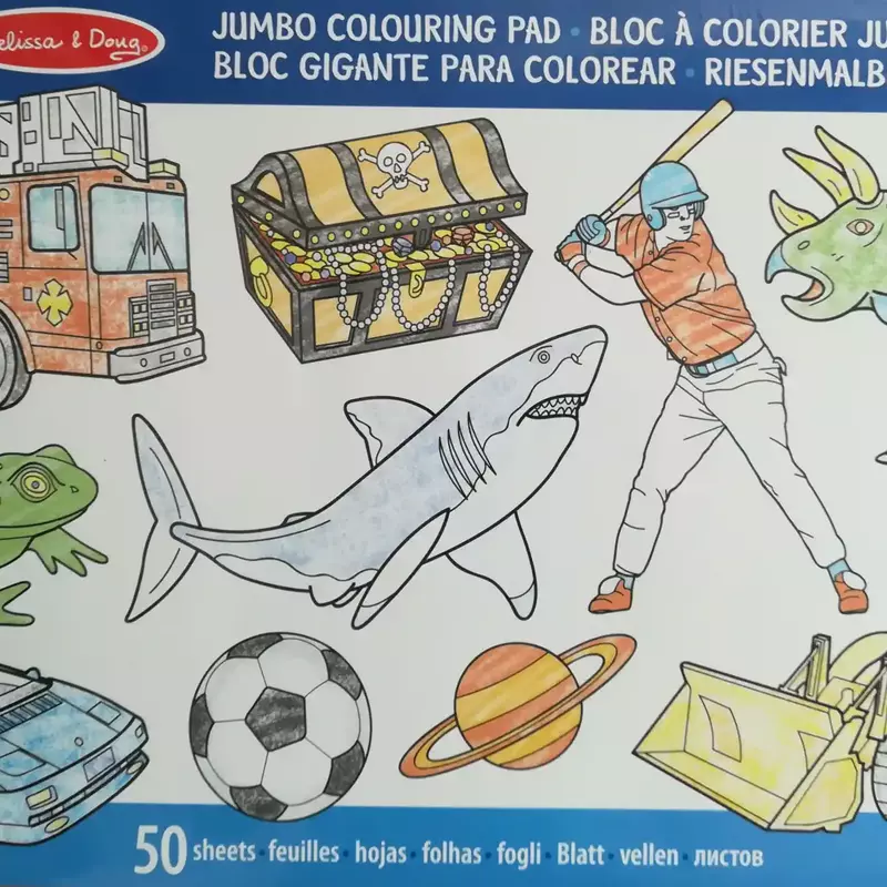 Caiet jumbo cu desene pentru colorat Melissa and Doug Albastru [2]