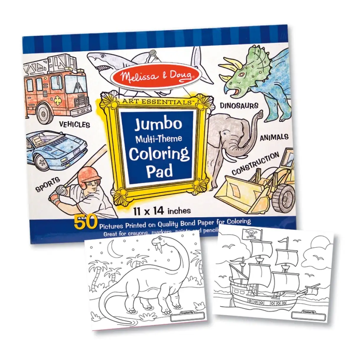 Caiet jumbo cu desene pentru colorat Melissa and Doug Albastru [2]