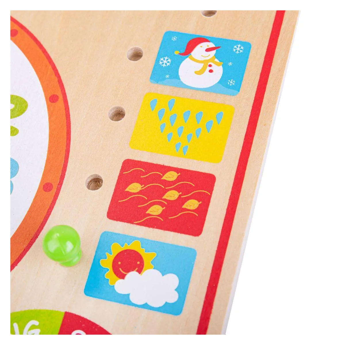 Plansa educativa lemn copii cu ceas si anotimpuri [2]