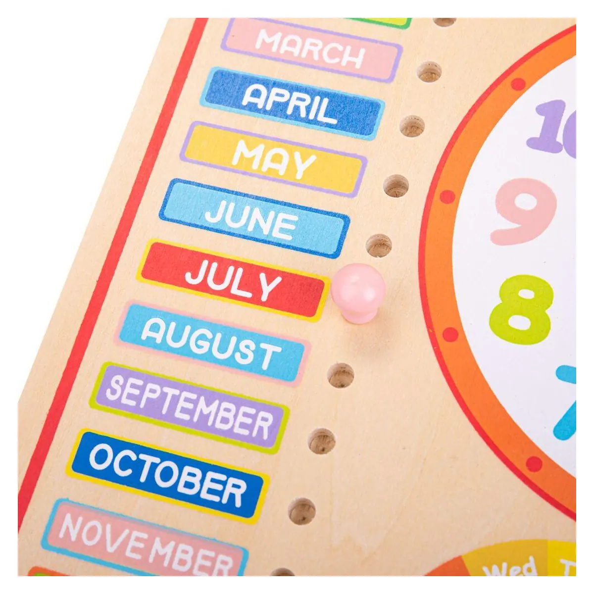 Plansa educativa lemn copii cu ceas si anotimpuri [5]