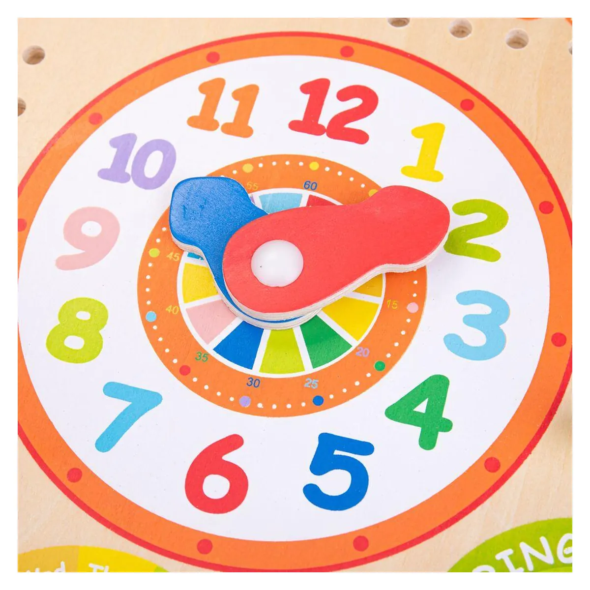 Plansa educativa lemn copii cu ceas si anotimpuri [6]