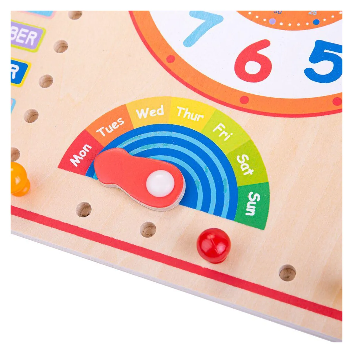 Plansa educativa lemn copii cu ceas si anotimpuri [3]