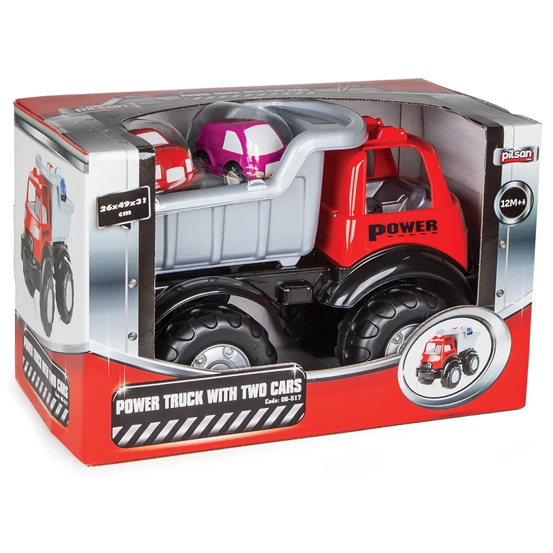 Camion basculant Power Truck cu 2 masinute [4]