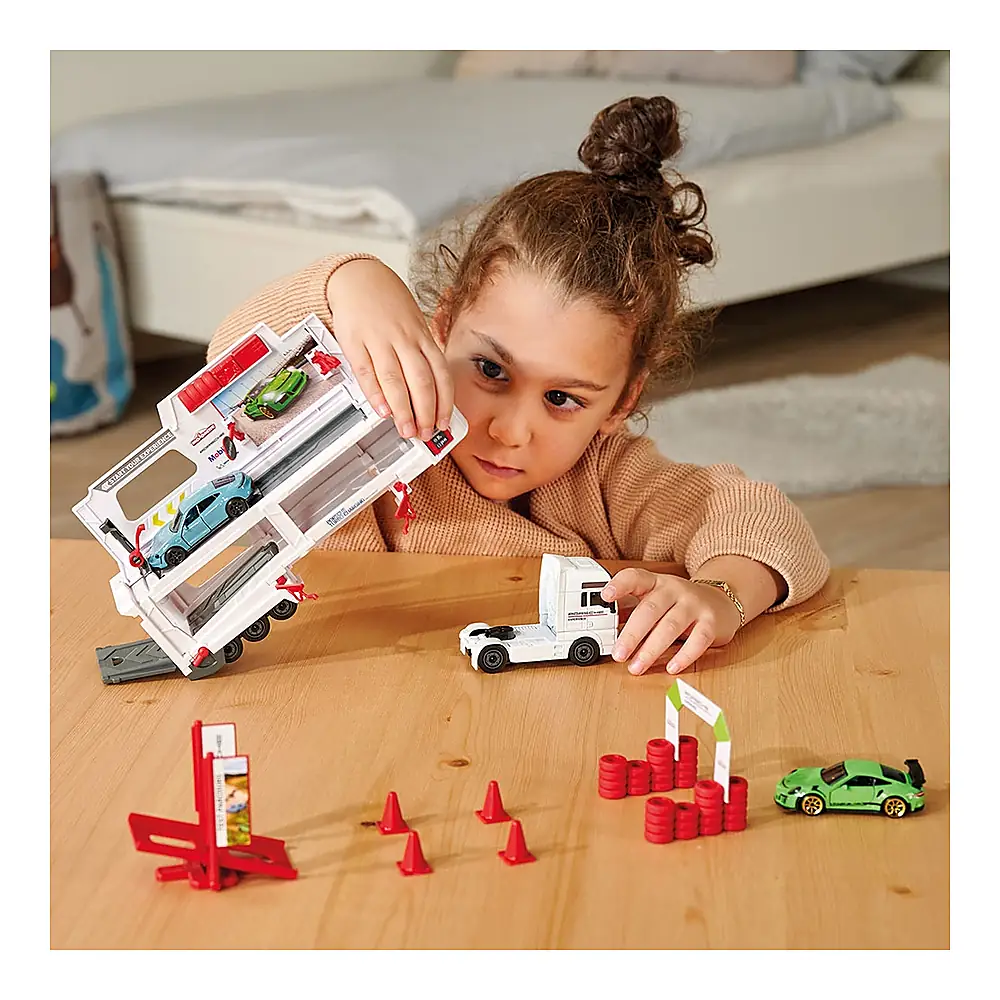 Camion Majorette MAN Tgx Porsche Experience cu 2 masinute [7]