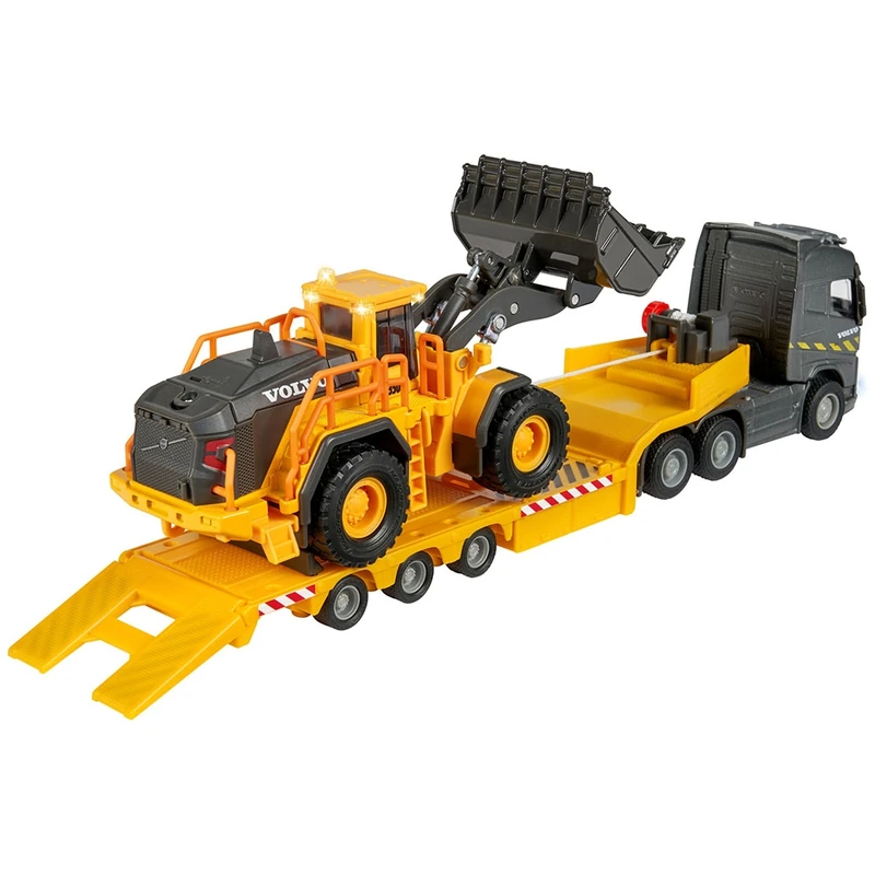 Camion Majorette Volvo cu remorca si buldozer [4]