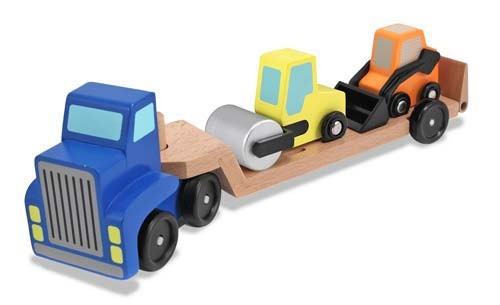 Camion transportor cu platforma cu utilaje de constructii Melissa and Doug [3]