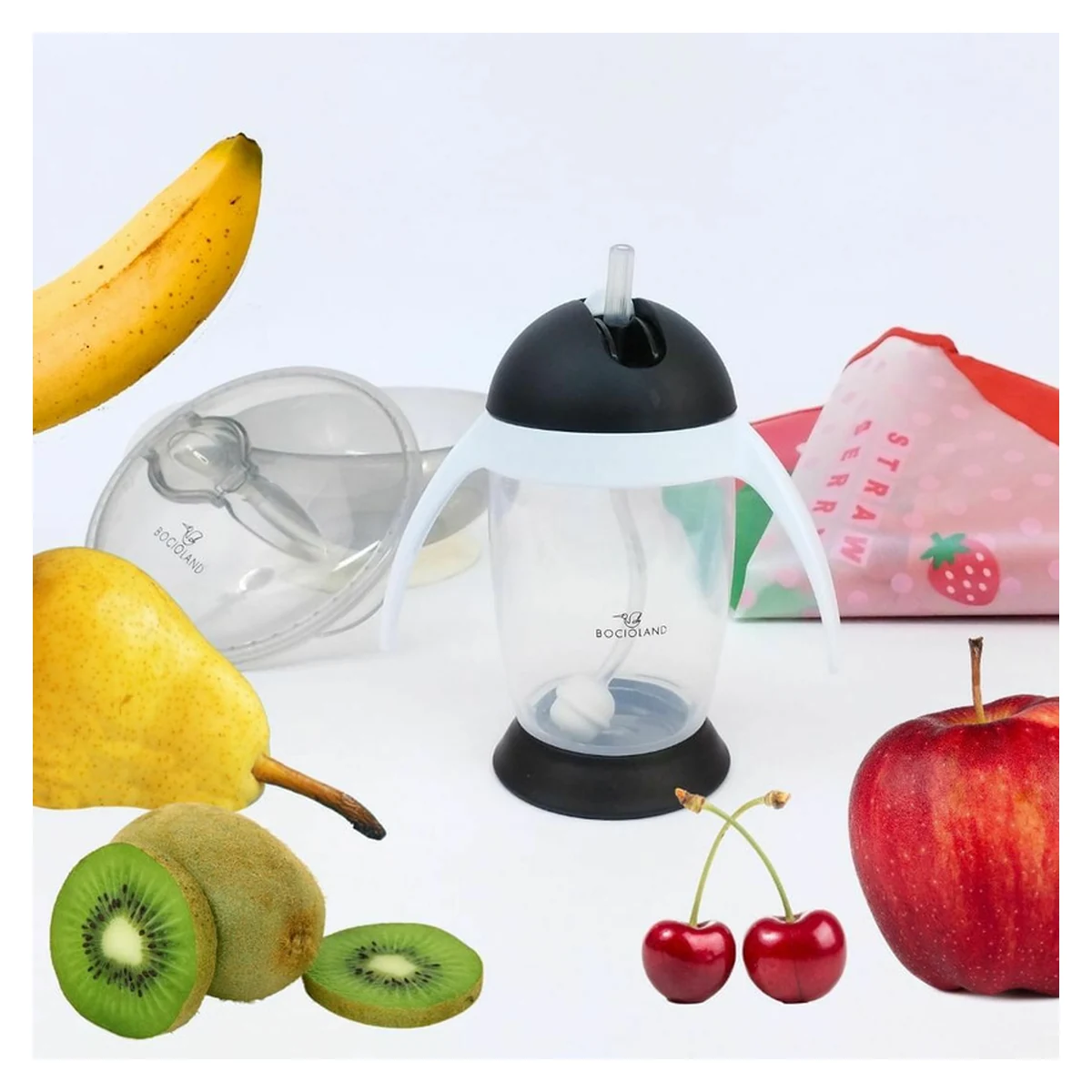 Cana de apa cu pai si manere, 300 ml, 6 luni+ [12]