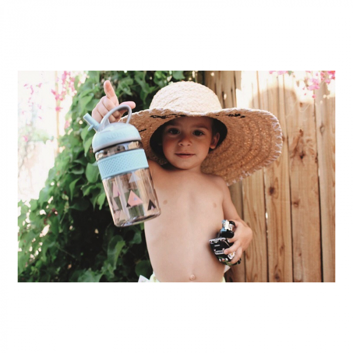 Cana, Nuby, 2 in 1, Cu pai incorporat, 360 ml, 3+ ani, Albastru [2]
