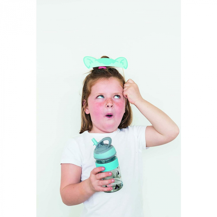 Cana, Nuby, 2 in 1, Cu pai incorporat, 360 ml, 3+ ani, Albastru [5]