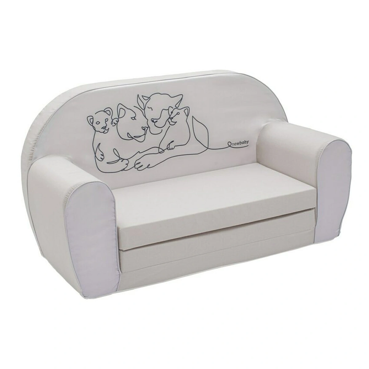 Canapea extensibila, New Baby, Din spuma, 42x78x35 cm, 9 luni-5 ani, Leu [2]