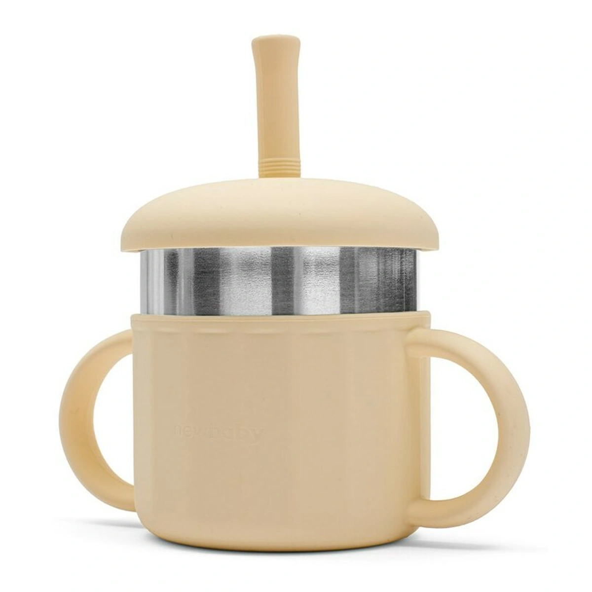 Canuta, New Baby, 50% silicon, 50% otel inoxidabil, Fara BPA, 0 luni+, Beige [3]