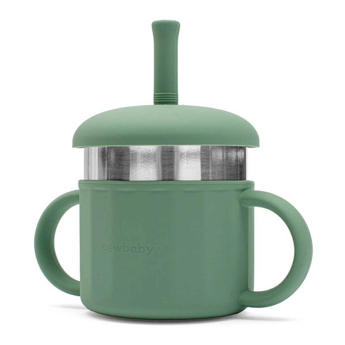 Canuta, New Baby, 50% silicon, 50% otel inoxidabil, Fara BPA, 0 luni+, Green [2]