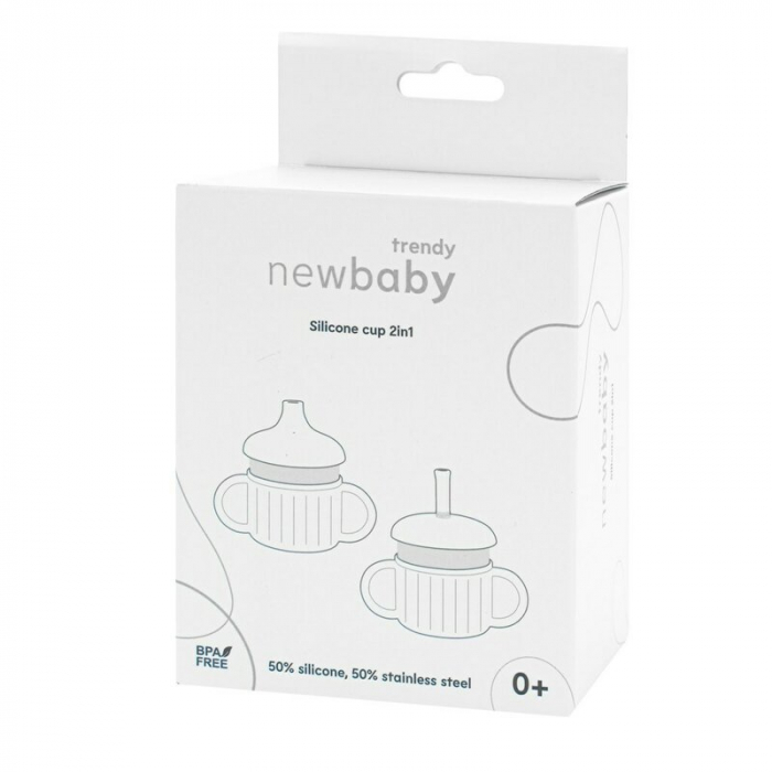 Canuta, New Baby, 50% silicon, 50% otel inoxidabil, Fara BPA, 0 luni+, Beige [6]