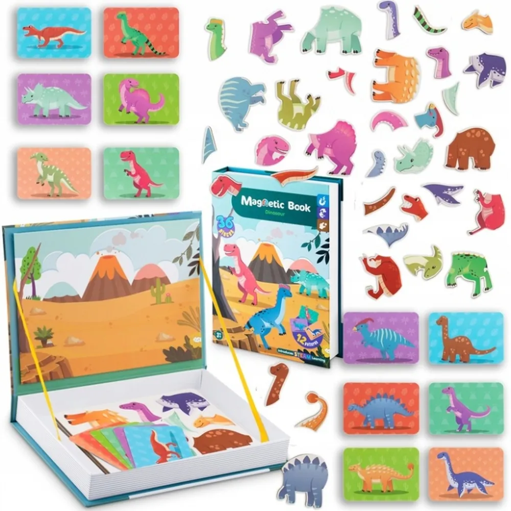 Carte magnetica tip puzzle Lumea Dinozaurilor Ricokids [1]