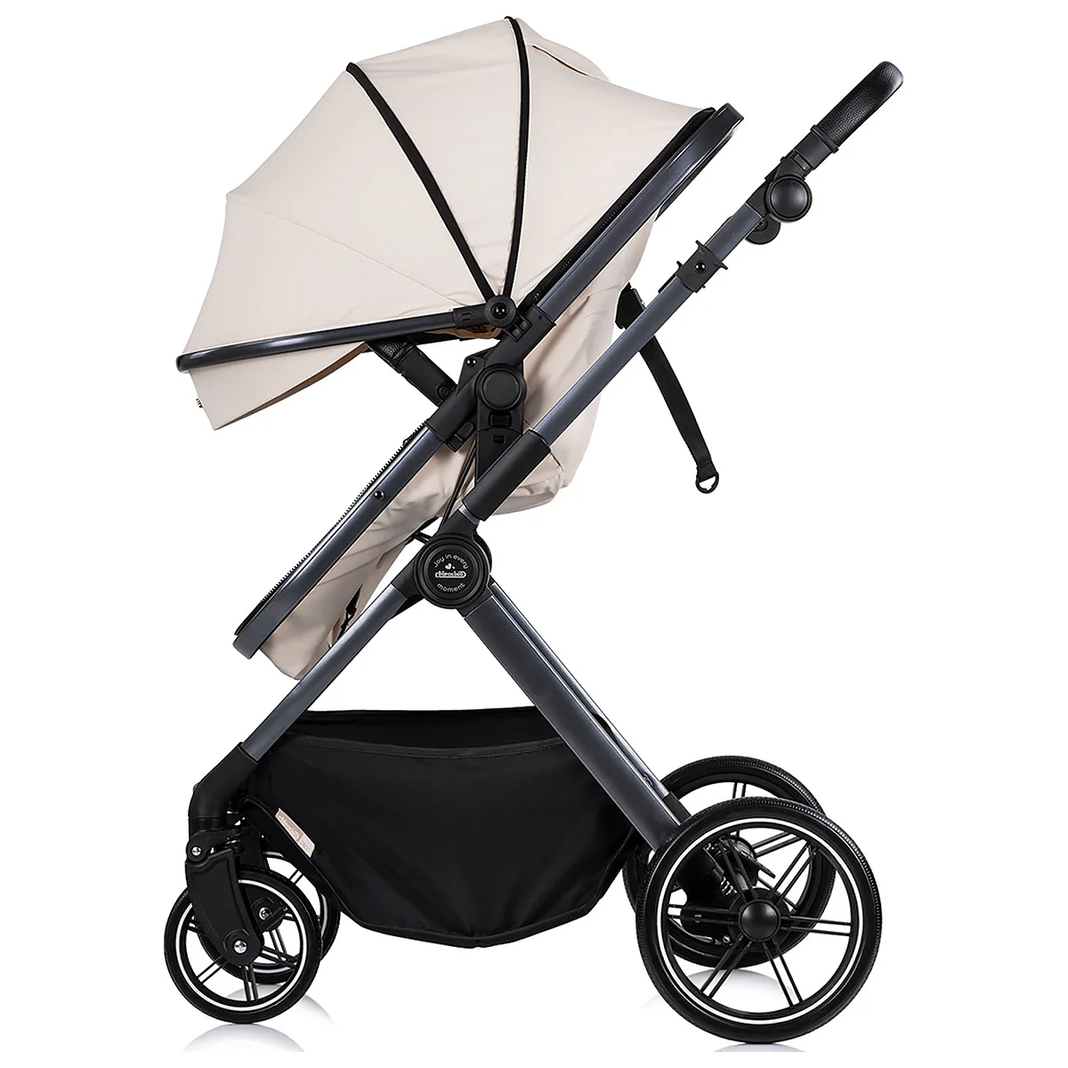 Carucior Chipolino Pearl 2 in 1, Sezut reversibil, Husa de picioare, Gentuta parinti, Pana la 22 kg, Cashmere [6]