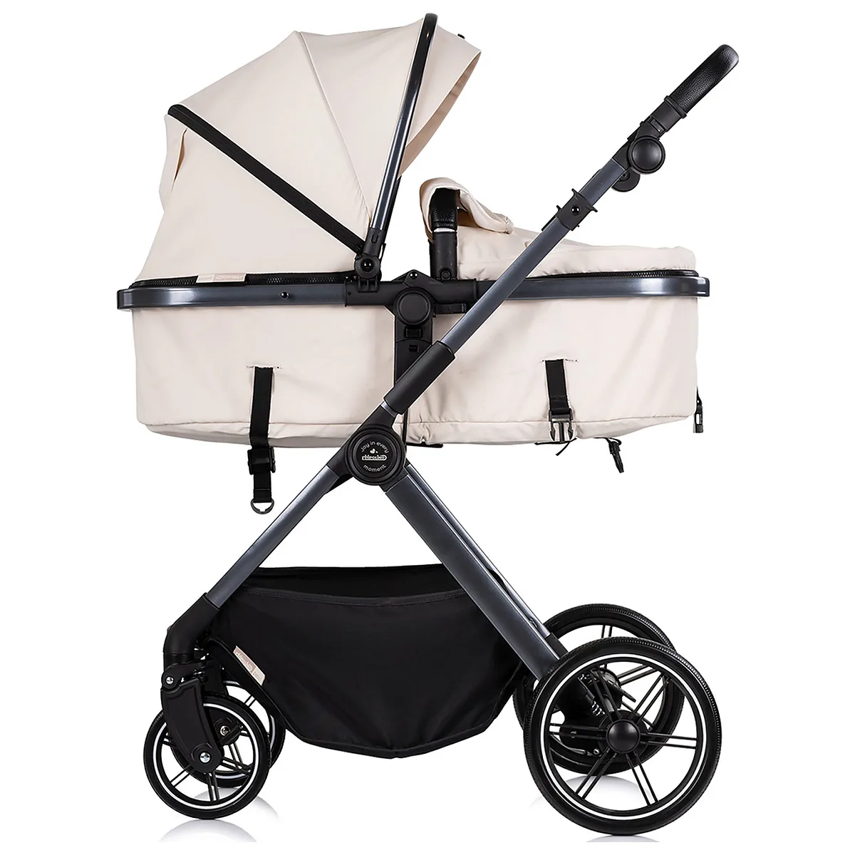 Carucior Chipolino Pearl 2 in 1, Sezut reversibil, Husa de picioare, Gentuta parinti, Pana la 22 kg, Cashmere [8]