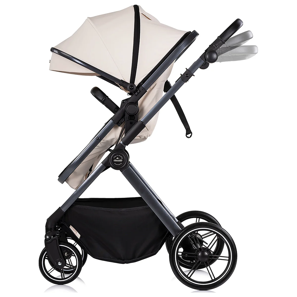 Carucior Chipolino Pearl 2 in 1, Sezut reversibil, Husa de picioare, Gentuta parinti, Pana la 22 kg, Cashmere [5]