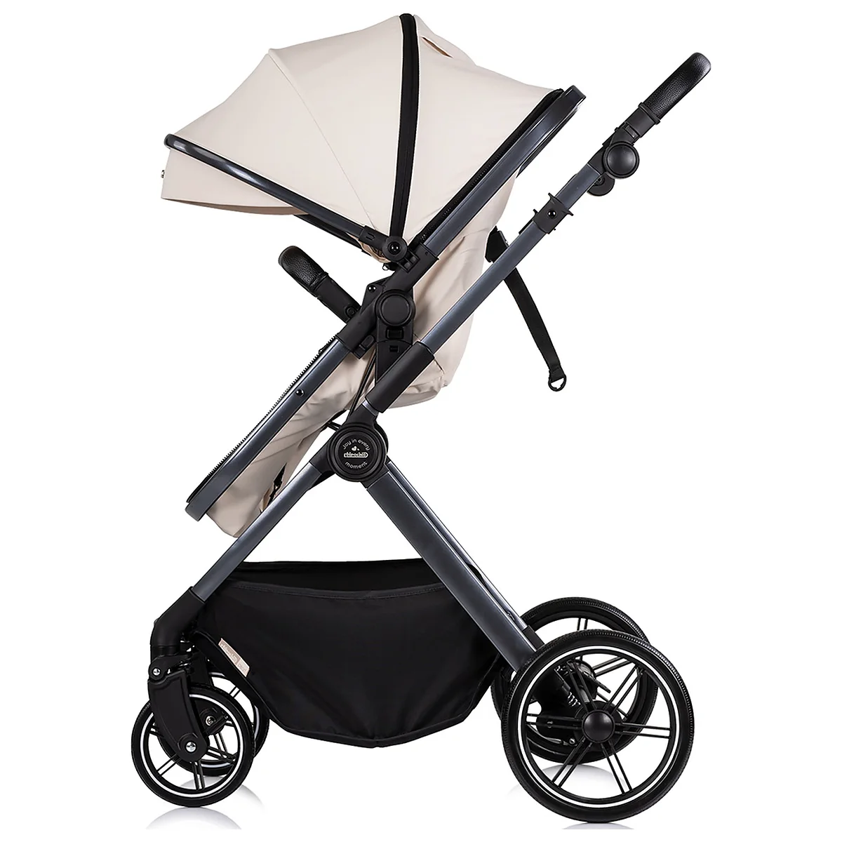 Carucior Chipolino Pearl 2 in 1, Sezut reversibil, Husa de picioare, Gentuta parinti, Pana la 22 kg, Cashmere [4]