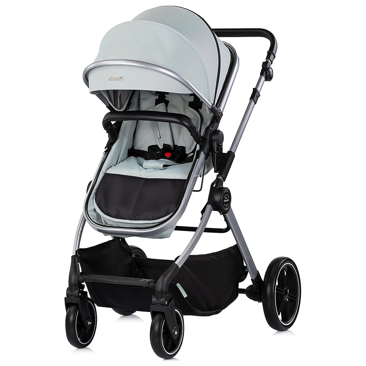 Carucior Chipolino Pearl 2 in 1, Sezut reversibil, Husa de picioare, Gentuta parinti, Pana la 22 kg, Matcha [2]