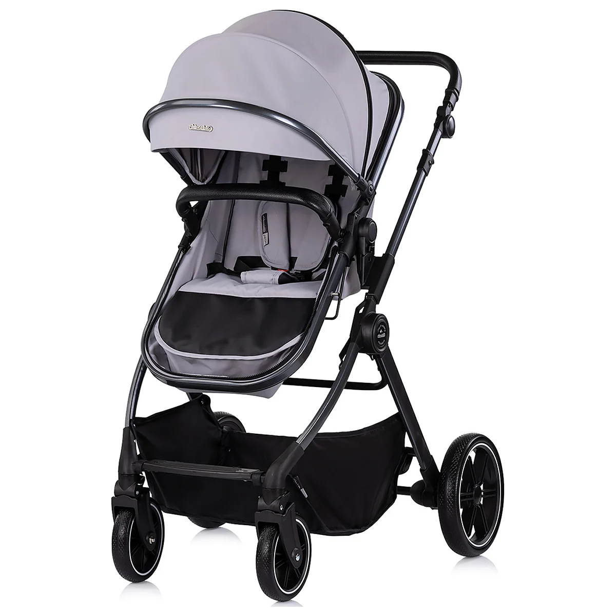 Carucior Chipolino Pearl 2 in 1, Sezut reversibil, Husa de picioare, Gentuta parinti, Pana la 22 kg, Platinum [2]