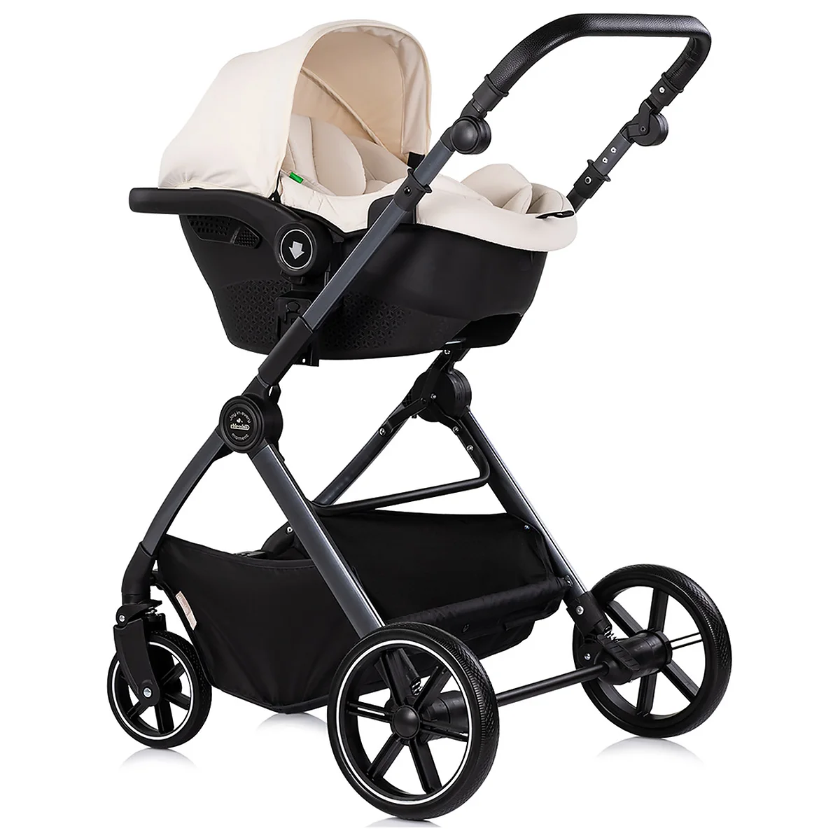 Carucior Chipolino Pearl 3 in 1, Cu scoica auto, Sezut reversibil, Husa de picioare, Gentuta parinti, Pana la 22 kg, Cashmere [11]